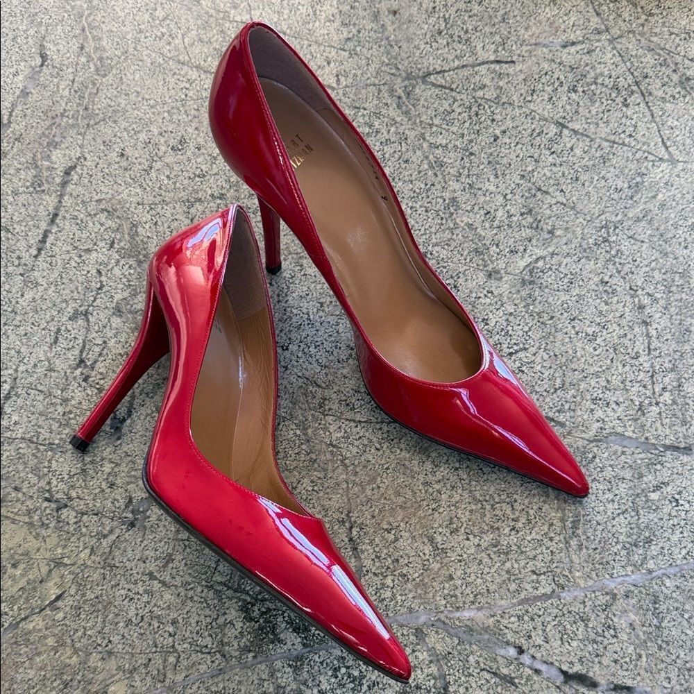 Stuart Weitzman Glossy Red Heels